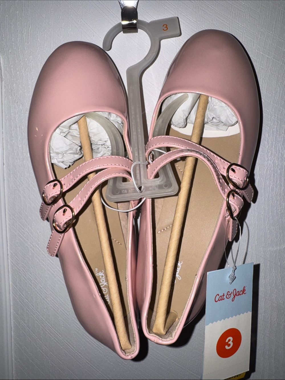 Cat & Jack Baby Pink Double-Strap Mary Jane Flats